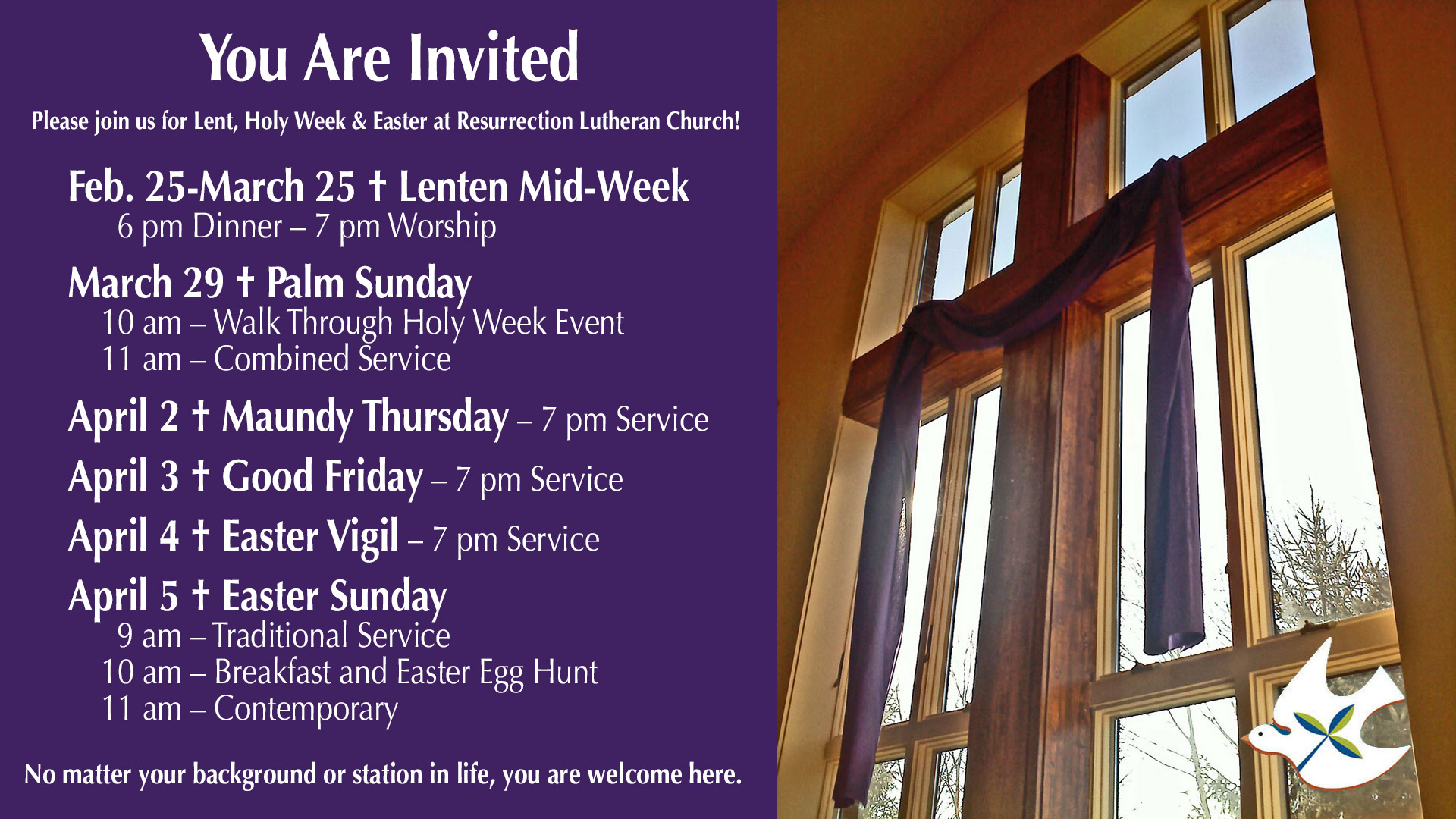 Lent - Holy Week - Easter 2026